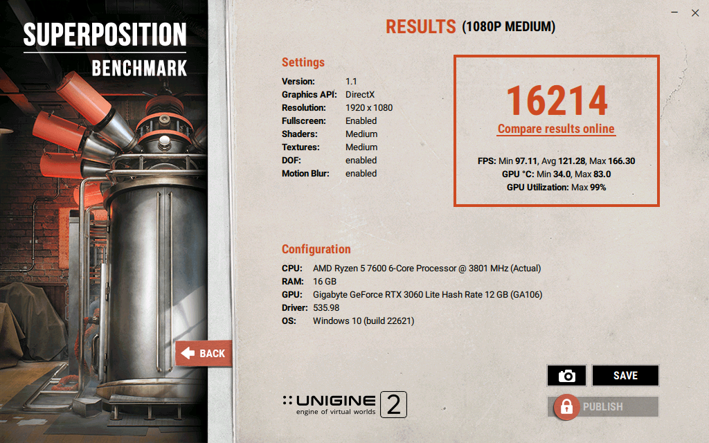 PC NOA3060 - Benchmark Superposition