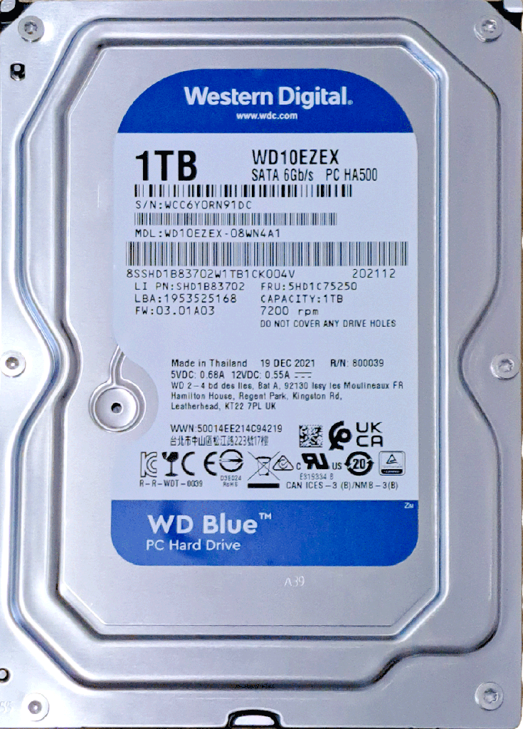 HDD Western Digital Blue 1 To SATA